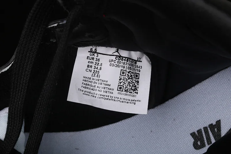All categories Air Jordan Jordan series basketball shoes Air Jordan 1 High Air Jordan AJ1 Satin WMNS "Black Toe" AJ1 classic replica Joe 1 silk black toe CD0461-016